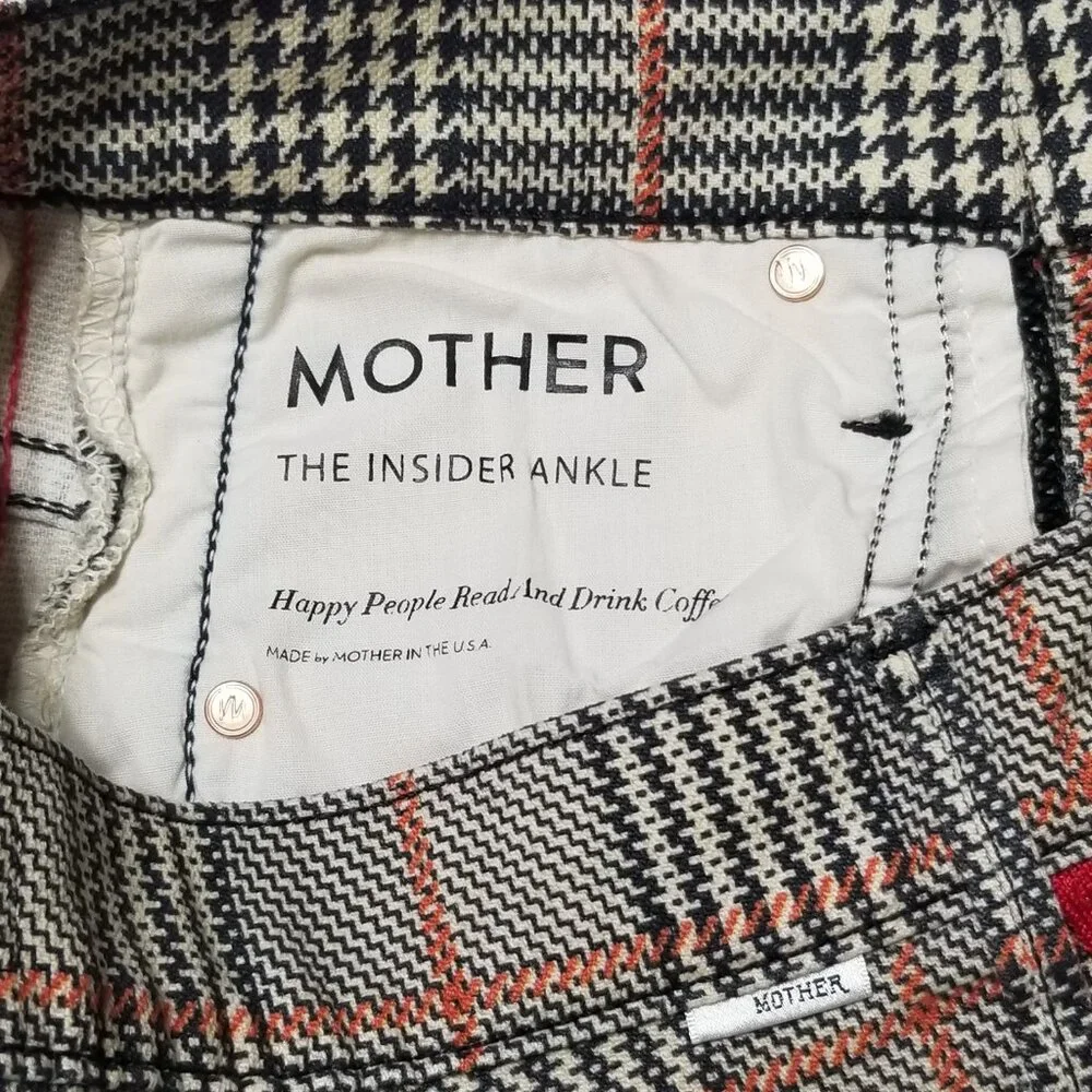 NWT‎ MOTHER The Insider Ankle Plaid - As Seen On Jamie Chung